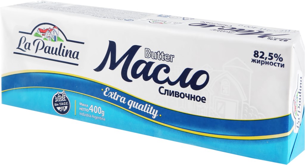 Масло сливочн. 82,5% 400гр. La Paulina