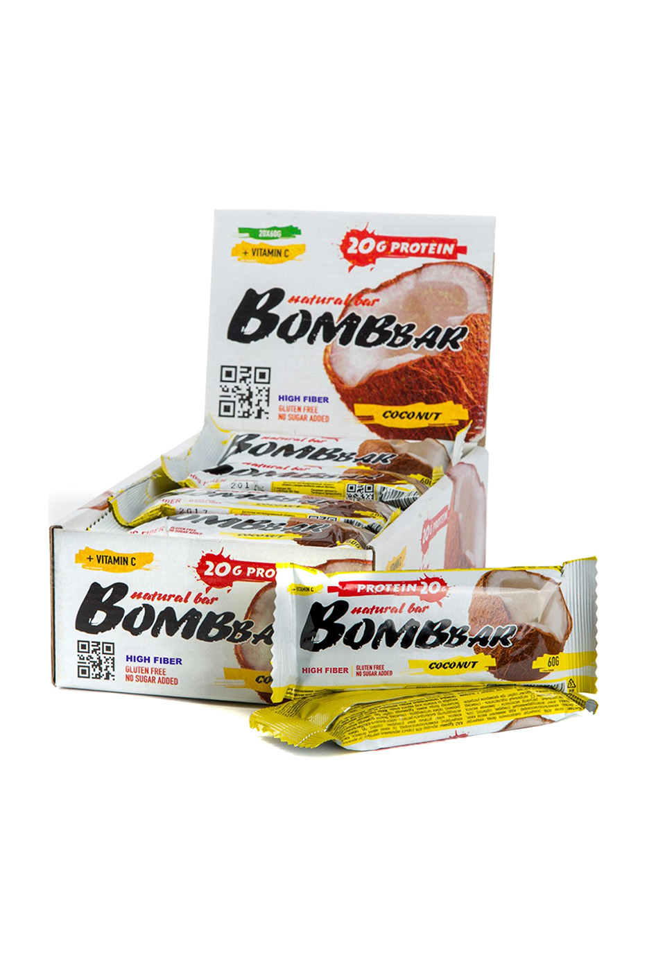 BomBbar Батончик  неглазир. 60 гр. ( Кокос )