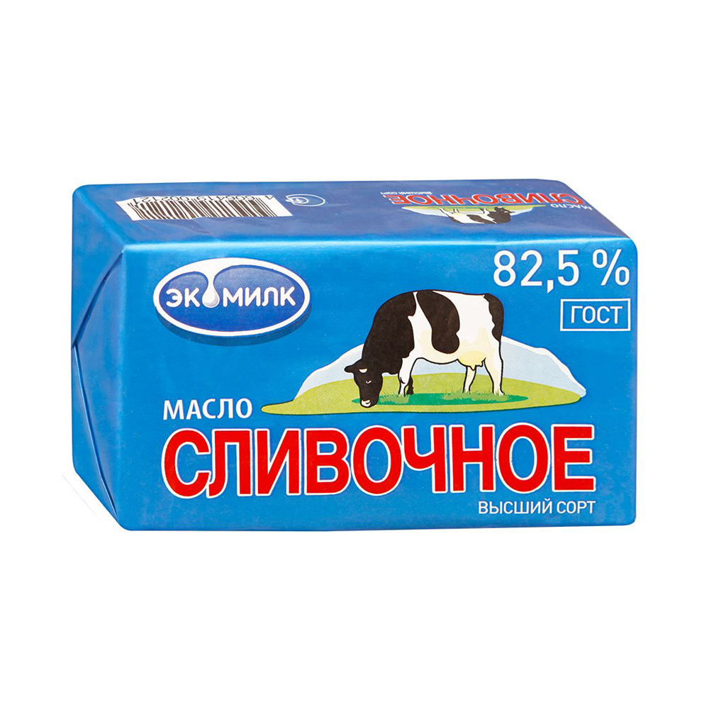 МАСЛО сливочное 82,5% 380г,ЭКОМИЛК