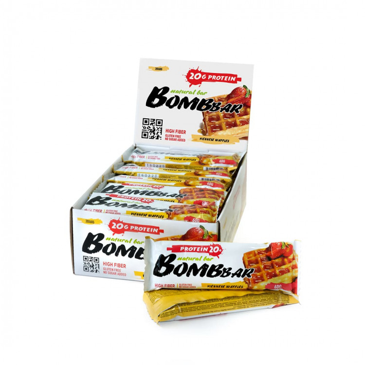 BomBbar Батончик  неглазир. 60 гр. ( Венские вафли)